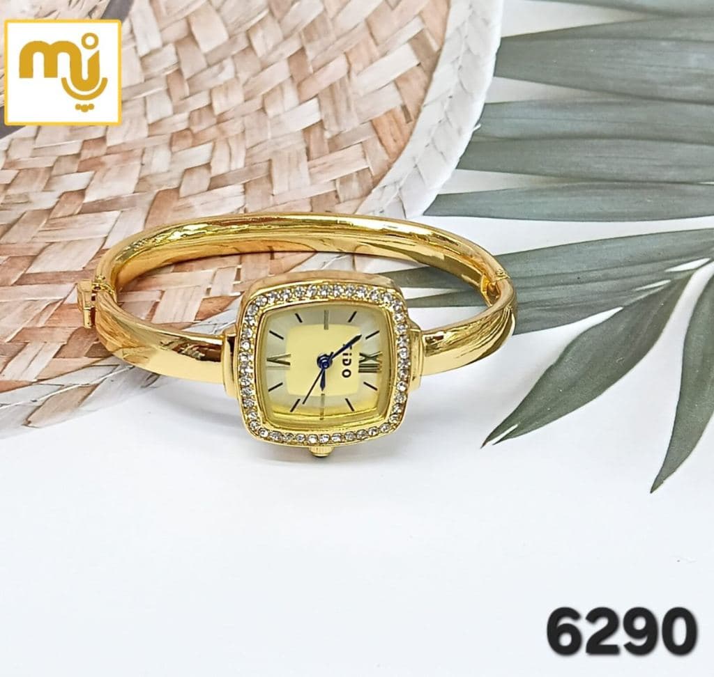ZIDO Centrix Gold Plated Analog Wristwatch for Women - Square Dial